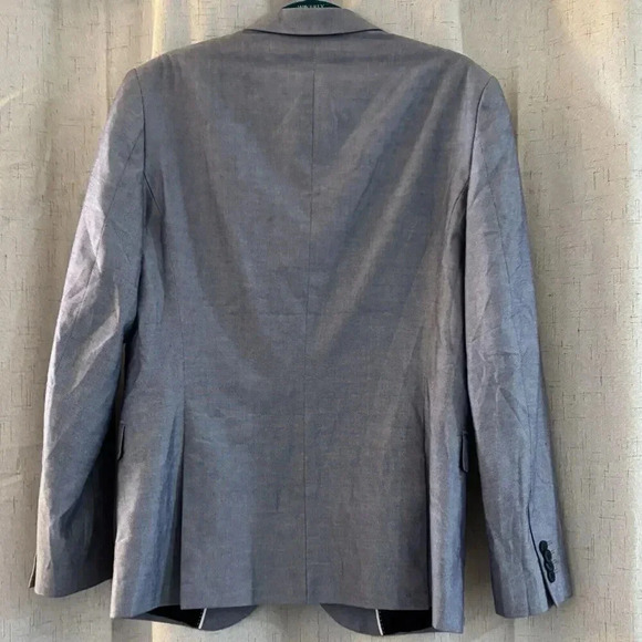 H&M Men’s 2 Button Sport Coat, 40R, Light Blue. Fully lined. - Picture 2 of 8